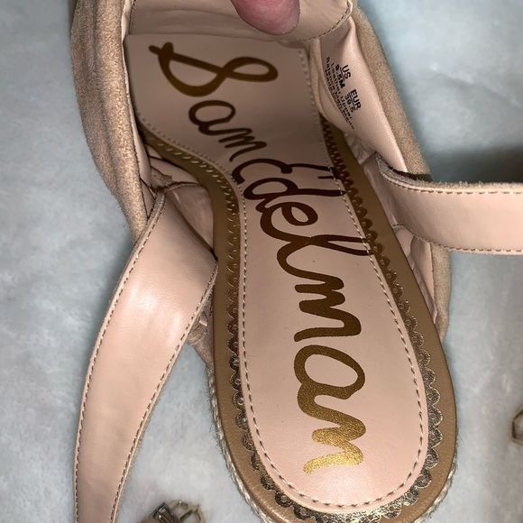 Sam Edelman | Camel Suede Awan Sandal | Sz 9.5 - Picture 6 of 7